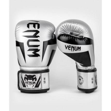 Elite Boxing Gloves - Silver/Black